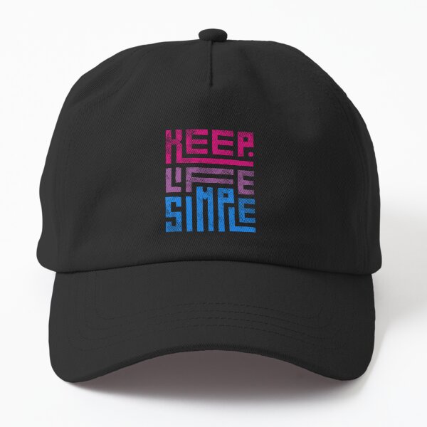 Aperçu de l'œuvre Keep Life Simple Bi. Bisexual Pride créée et vendue par Subtle Pride Shop.