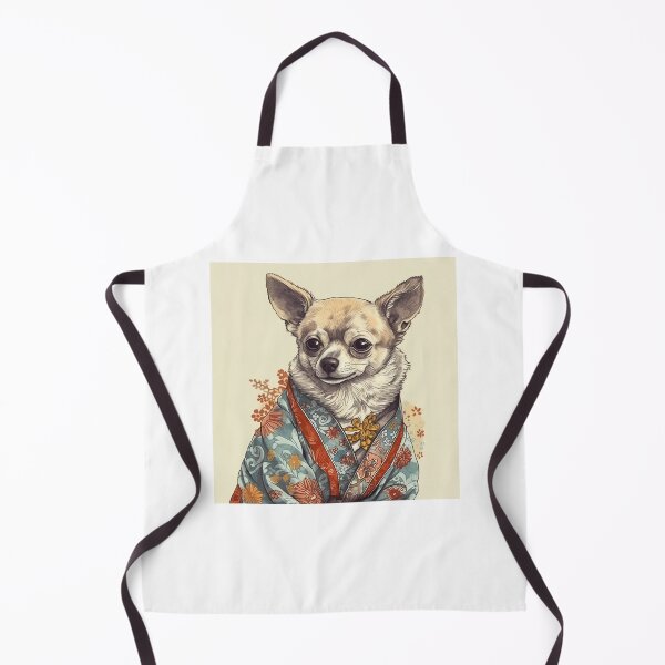 Item preview, Cute Chihuahua Dog In Japanese Kimono Robe Illustration designed and sold by ImaginariumTees.