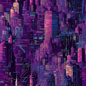Artwork thumbnail, Futuristic Cyber Buildings Design by Pattern Stream by PatternStream