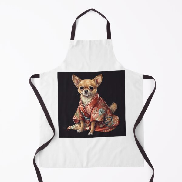 Item preview, Cute Chihuahua Dog In Japanese Kimono Robe Illustration designed and sold by ImaginariumTees.