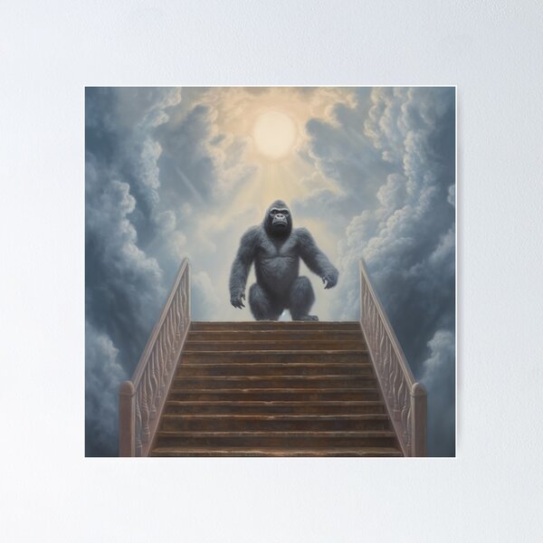 Item preview, Harambe Stairway To Heaven designed and sold by MemeDreamz.