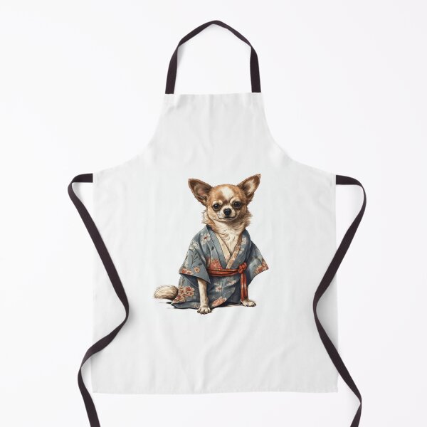 Item preview, Chihuahua Dog In Japanese Kimono Robe Illustration designed and sold by ImaginariumTees.