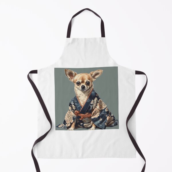Item preview, Chihuahua Dog In Japanese Kimono Robe Illustration designed and sold by ImaginariumTees.