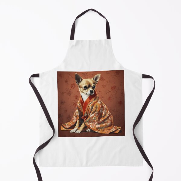 Item preview, Chihuahua Dog In Japanese Kimono Robe Illustration designed and sold by ImaginariumTees.