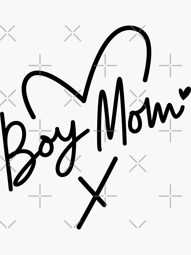 Premium Vector  A black calligraphy saying boy mom with a heart