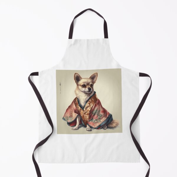 Item preview, Chihuahua Dog In Japanese Kimono Robe Illustration designed and sold by ImaginariumTees.
