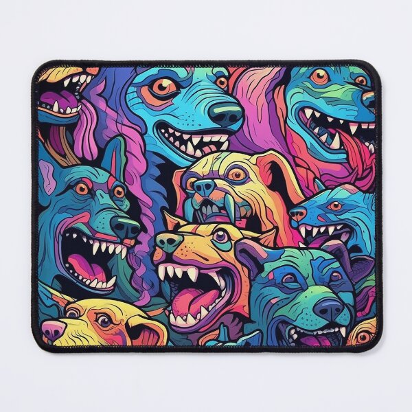 Item preview, Abstract Graffiti Angry Dogs Pattern designed and sold by Desfix.