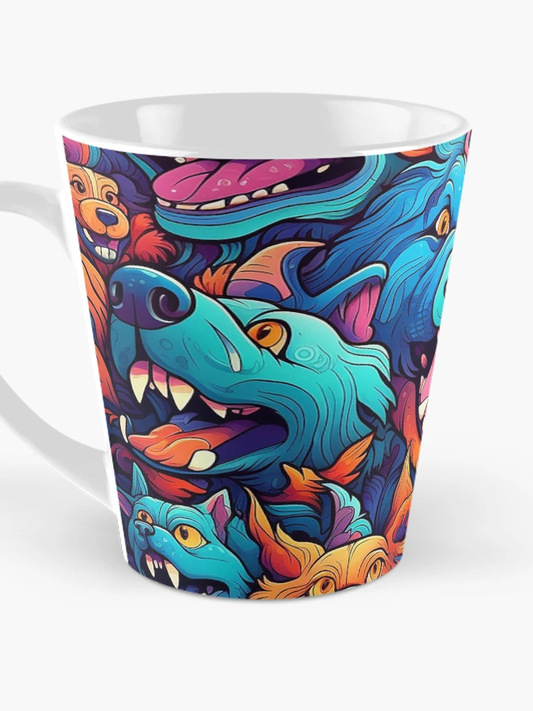 Thumbnail 3 of 4, Coffee Mug, Abstract Graffiti Dogs Pattern designed and sold by Desfix.