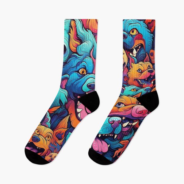 Item preview, Abstract Graffiti Dogs Pattern designed and sold by Desfix.