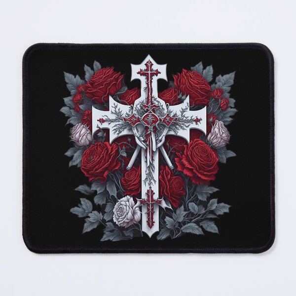 Item preview, Celtic Cross with Red Roses designed and sold by ttntt.