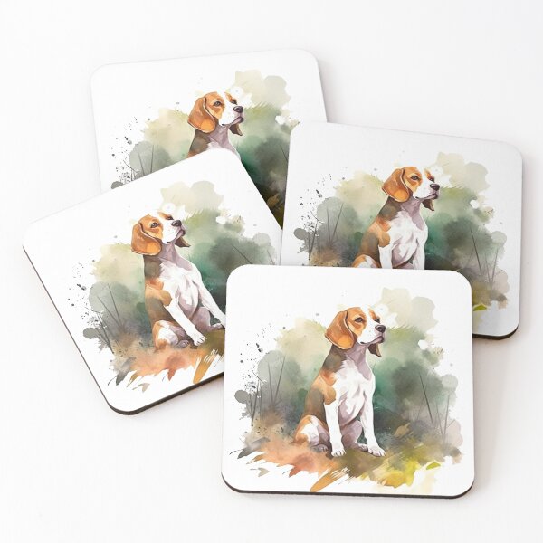 Item preview, Watercolor Beagle Painting - Cute designed and sold by DooodleGod.