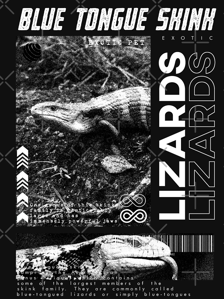 Thumbnail 5 of 5, Zipped Hoodie, Blue Tongue Skink Modern Streetwear Reptile Keeper designed and sold by JRRTs.