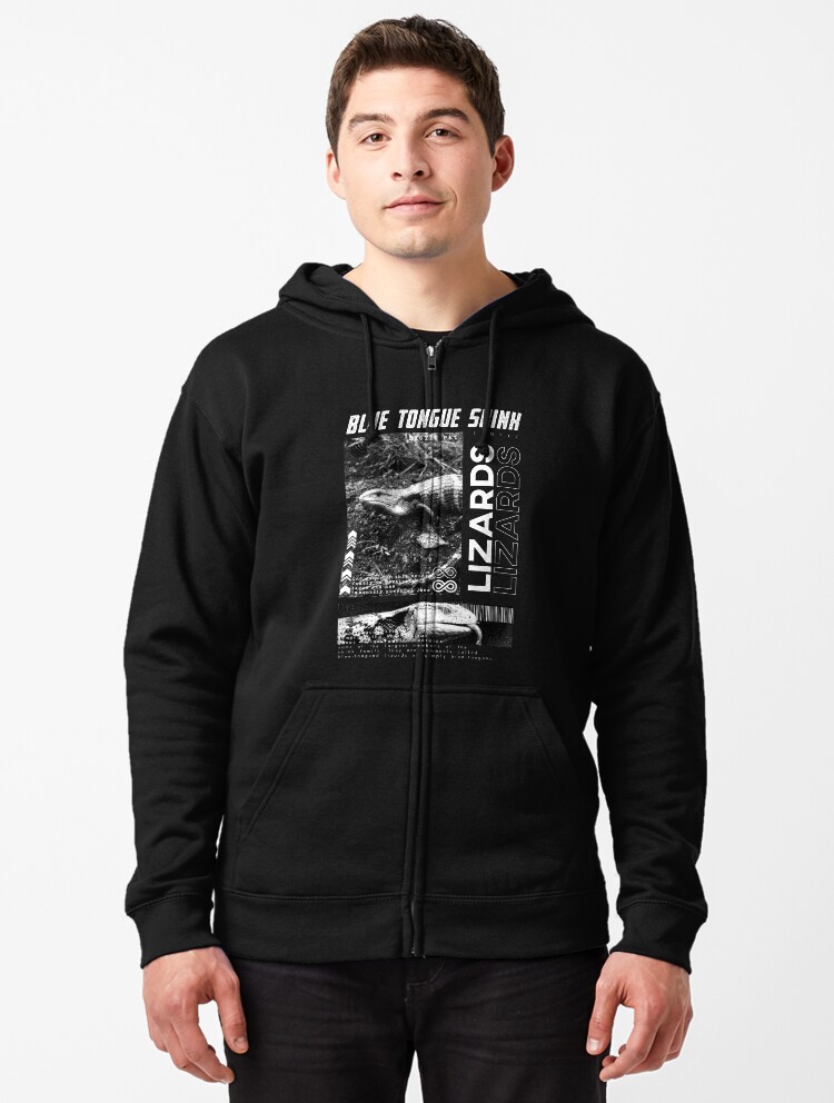 Thumbnail 1 of 5, Zipped Hoodie, Blue Tongue Skink Modern Streetwear Reptile Keeper designed and sold by JRRTs.
