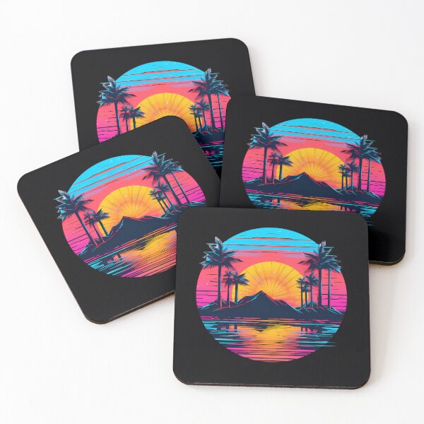 Item preview, Neon Sunset - Retro 80's Design designed and sold by Pedra Panda.
