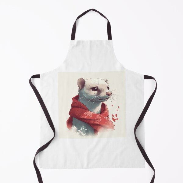 Item preview, Cute Weasel Wearing Scarf Illustration designed and sold by ImaginariumTees.