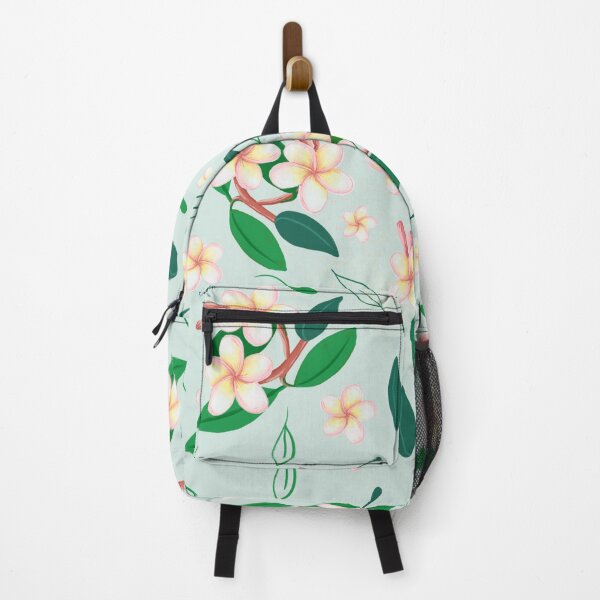 Item preview, Frangipani Pattern, mint background designed and sold by ohmimii.