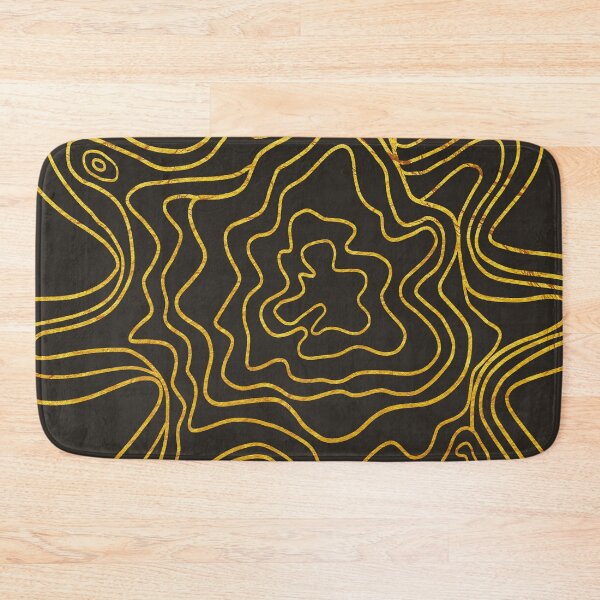 Item preview, Trippy Topographic Wavy Contour Fluid Gold Line on Brown designed and sold by Ciara Shortall.