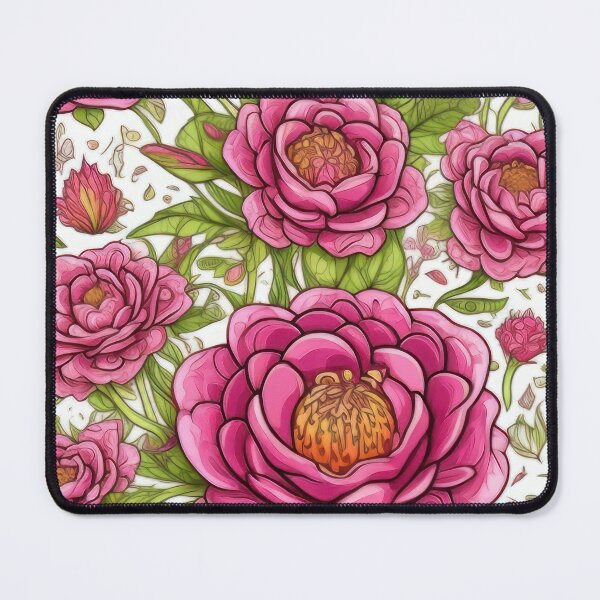 Item preview, Colorful big flowers pattern designed and sold by ZenDoodle.