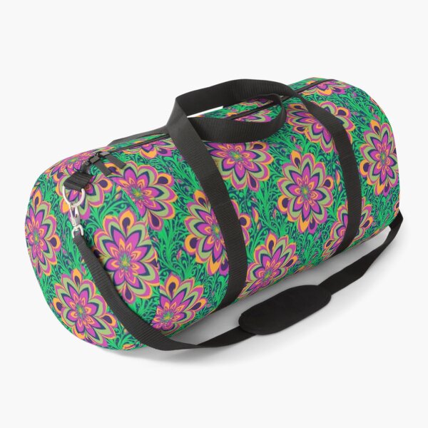 Artikelvorschau, Lebendiges rosa und grünes Trippy-DMT-Blumenmuster entworfen und verkauft von Aaron2610.