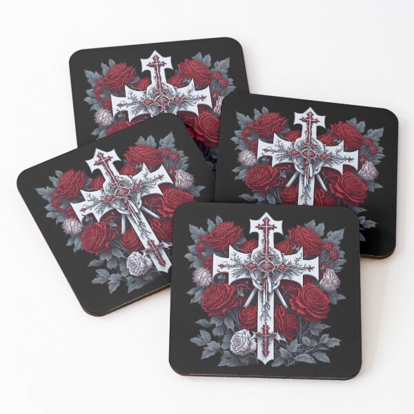 Item preview, Celtic Cross with Red Roses designed and sold by ttntt.