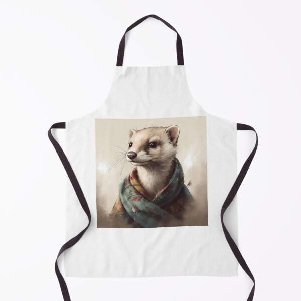 Item preview, Cute Weasel Wearing Scarf Illustration designed and sold by ImaginariumTees.