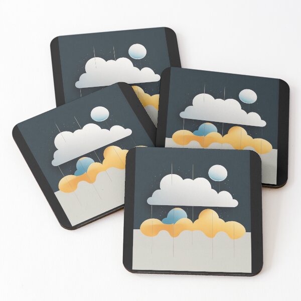 Item preview, Night clouds | geometric clouds designed and sold by Phoenix-Textile.