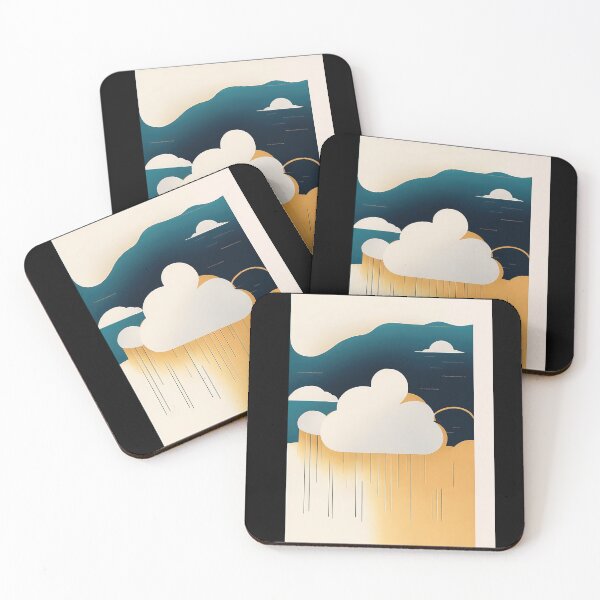 Item preview, Four drops | geometric clouds designed and sold by Phoenix-Textile.