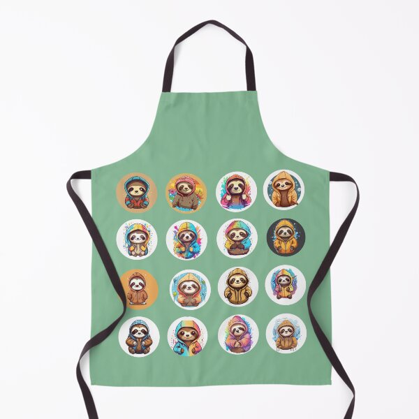 Item preview, Cute Sloths with Cool Hoodies **Choose Large Stickers Pack or Magnets!** designed and sold by AdiRemba.