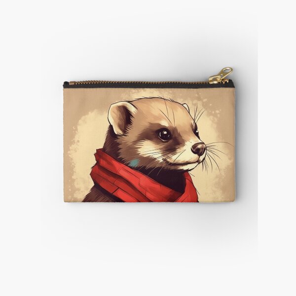 Item preview,  Cute Ferret Wearing Scarf Illustration designed and sold by ImaginariumTees.