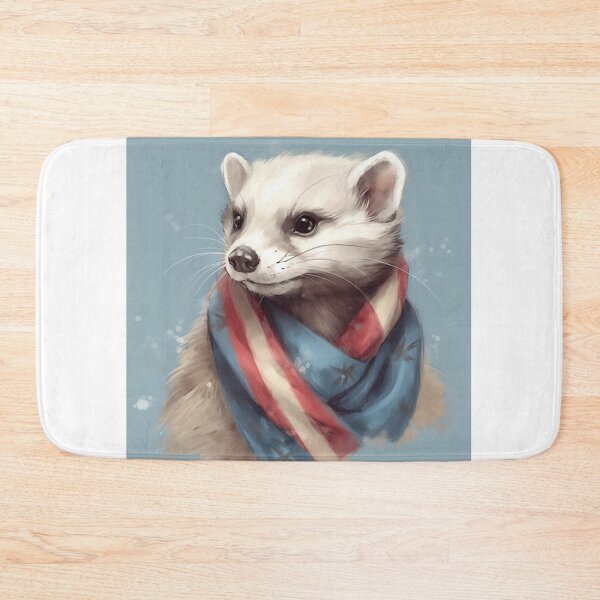 Item preview,   Cute Ferret Wearing Scarf Illustration designed and sold by ImaginariumTees.