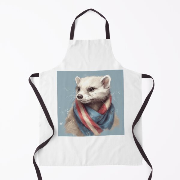 Item preview, Cute Ferret Wearing Scarf Illustration designed and sold by ImaginariumTees.