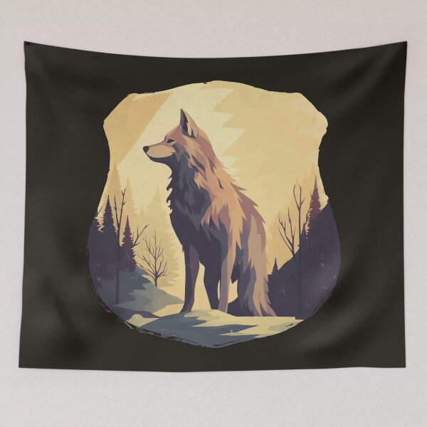 Item preview, Wolf Illustration designed and sold by Brewyart Creative Design.