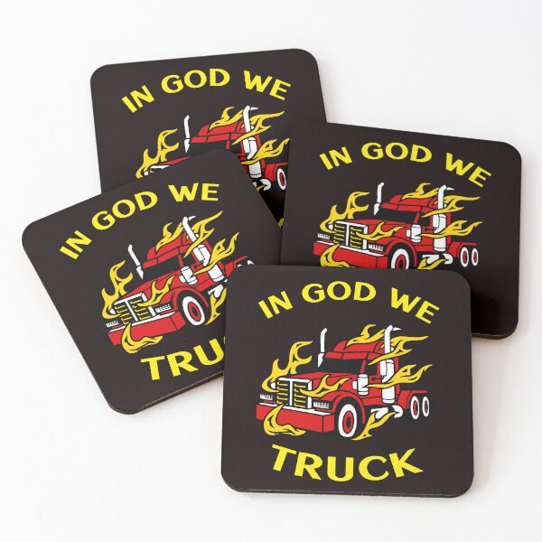 Item preview, Trucker in Flames In God We Truck RY  designed and sold by TeamsterLife.