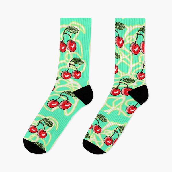 Artikelvorschau, Retro-rotes Kirsch-Pop-Art-Stilmuster mit abstraktem Hintergrund. entworfen und verkauft von LynseysArtShop.