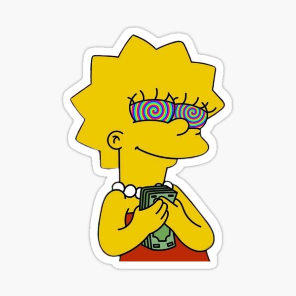 Trippy Simpson Sticker