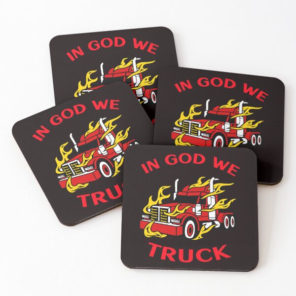 Item preview, Trucker in Flames In God We Truck RR designed and sold by TeamsterLife.