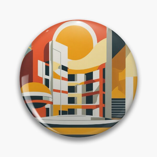 Item preview, Apartments at dawn | geometric buildings designed and sold by Phoenix-Textile.