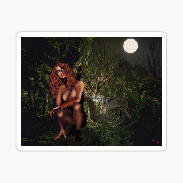 Artemis, Badass Greek Goddess of the Hunt Sticker