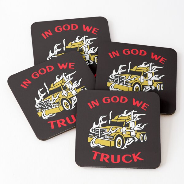 Item preview, Trucker in Flames In God We Truck GR designed and sold by TeamsterLife.