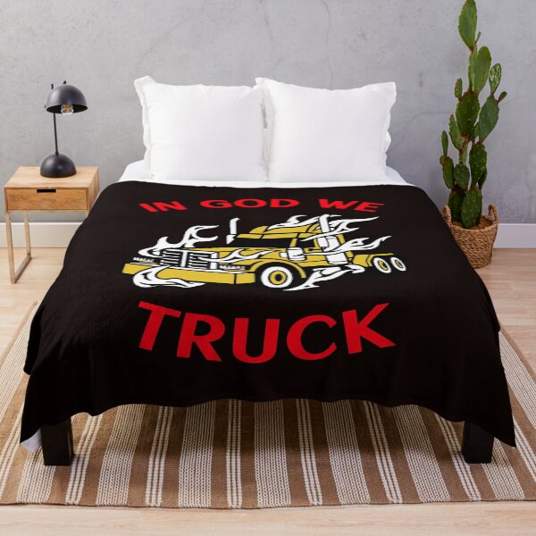 Item preview, Trucker in Flames In God We Truck GR designed and sold by TeamsterLife.