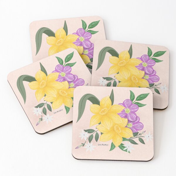 Item preview, Jasmine • Jonquil • Jacob's ladder, with pink background designed and sold by ohmimii.