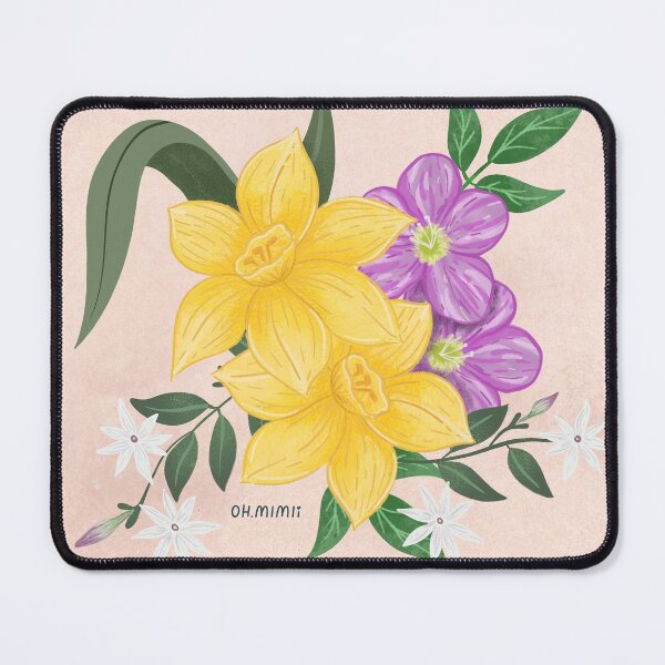 Item preview, Jasmine • Jonquil • Jacob's ladder, with pink background designed and sold by ohmimii.