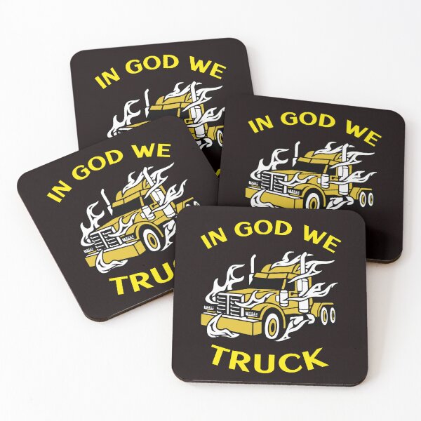 Item preview, Trucker in Flames In God We Truck GY designed and sold by TeamsterLife.