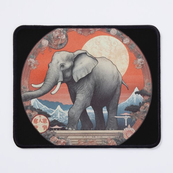 Item preview, Vintage Elephant in the Mountain designed and sold by Happy Mood Design.
