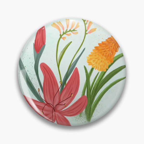 Item preview, Kangaroo paw • Kaffir lily • Kniphobia with mint background designed and sold by ohmimii.
