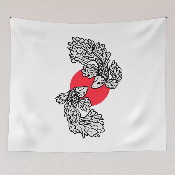 Item preview, Koi Carp Japanese Art Fish Yin Yang designed and sold by LuminOrb.