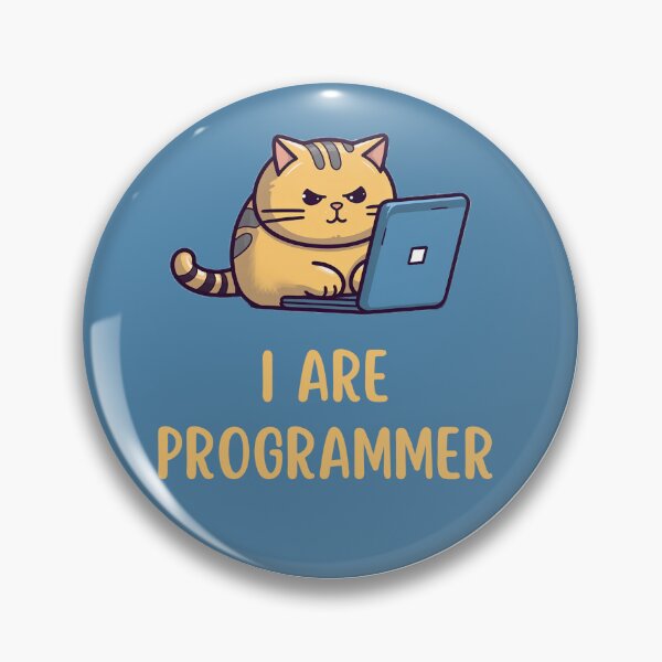 Item preview, Orange cat programmer  designed and sold by Pixel-Splash.