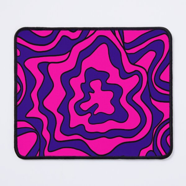 Item preview, Trippy Retro Topographic Wavy Contour Fluid Line Art Pink and Purple designed and sold by Ciara Shortall.