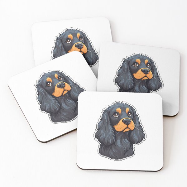 Item preview, Cute Cuddly Cartoon Black and Tan Cocker Spaniel Design for Dog Lovers designed and sold by Stickerpets.