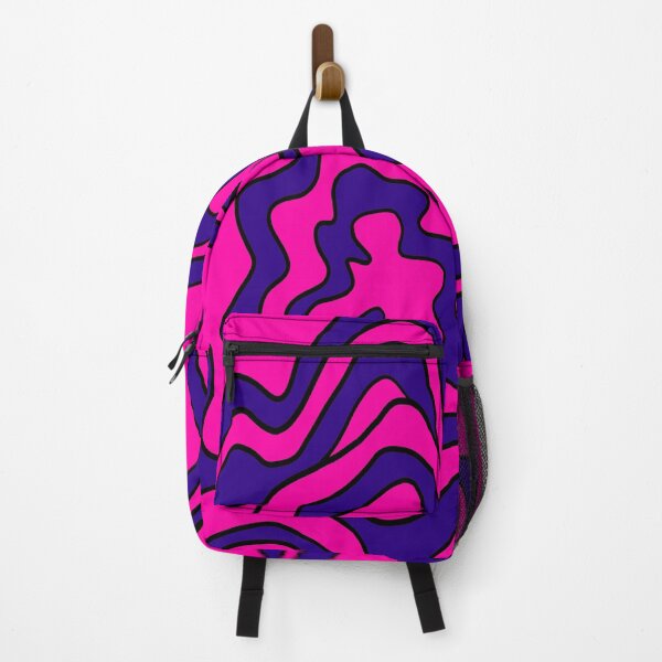 Item preview, Trippy Retro Topographic Wavy Contour Fluid Line Art Pink and Purple designed and sold by Ciara Shortall.